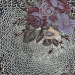 IN Studio Shirt Women Large Black Purple Geometric Floral Wrap Vintage 2000s Y2K Photo 4