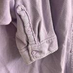 Aerie  LumberJane Fleece Button Up Oversized Shirt in a purple color variant XL Photo 7