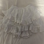 Aerie  White Mini Skirt Ruffle Photo 0
