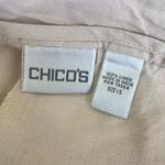 Chico's  100% Linen Pants Beige Medium Wide Leg Photo 9