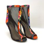 Wild Rose  Giselle Women Satin Fabric Mesh Floral Stiletto Bootie Size 5.5 Photo 3