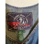 LRL Vintage Sleeveless Nautical Denim Dress Fit & Flare Lace Up Front EUC Sz 8 Blue Photo 2