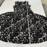 Calvin Klein  Black White Sleeveless Midi Flare Scuba Crepe‎ Dress Size 8 Pockets Photo 11