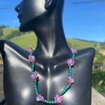 Opalite multi colored flower choker set Photo 2