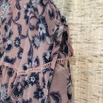 Torrid Pink Floral Lace-Up Chiffon Tiered Tank Top Photo 3