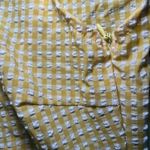 Urban Outfitters  Yellow Gingham Textured Mini Dress Square Neck Sleeveless Small Photo 5