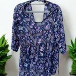About A Girl  Sheer Hi-Lo Blouse Medium Photo 1