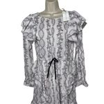 Love Shack Fancy NWT Rare print White lilac floral ruffle Sonia Maxi Dress sz M Photo 3