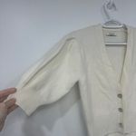 Sandro  Womens 100% Wool Cardigan Sweater Small Short Sleeve Puff V Neck Photo 5