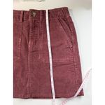 American Eagle  Corduroy Mini Skirt | Burgundy | Size 00 | Pockets Photo 4