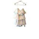 Abercrombie & Fitch  White Organza Tiered Strapless Mini Bridal Wedding‎ Dress S Photo 3