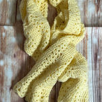 Handmade  Yellow Chunky Knit Oversized Crochet Scarf Photo 0