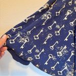 Effie’s Heart Blue Key Print Circle Skirt Women XL Retro Pinup Rockabilly Modest Photo 1