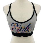 PINK - Victoria's Secret  Ultimate Lightly Lined Sports Bra Floral Logo Size  Large Photo 7