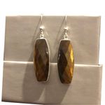 Sterling Silver JAY KING DTR Faceted Tigers Eye  925 Earrings Photo 6