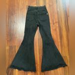 Vibrant Black Flare Wide Leg Jeans Photo 2