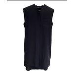 ALLSAINTS  Silk Sleeveless Button Down Dress‎ Shirt Womens US 2 Black Photo 1