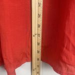 Catherines Top Sz 0X Red Orange Pleated Button Front Blouse Sheer Flowy Boho Photo 7