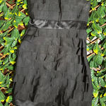 Phoebe Couture  Strapless Black Ruffle Cocktail Mini Dress Size 2 Photo 0