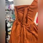 Long Bridesmaid Dress with Slit Pockets Chiffon Formal Dress for Women 12 Orange Photo 6