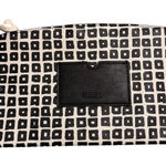 REED Zip Top Clutch Pouch Black White Geometric Square Print Travel Casual NWT Photo 0