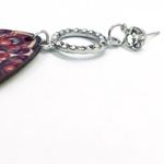 & Other Stories New NWT Silver-Tone Rhinestone Painted Wood Dangle Earrings Photo 2