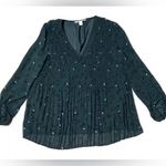 Nine West | Long Sleeve Emerald Green Blouse Top Size XS NWT Photo 0