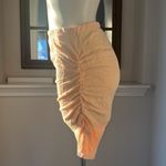 Sundry Anthropologie Peach Mini Skirt w/Side Ruching, Size 2(Medium) Retail $106 Photo 2