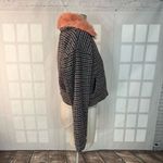 Urban Outfitters  Colette houndstooth pink fur collar jacket size small Photo 6