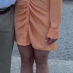 BB Dakota Orange Collared Dress Photo 6