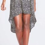 Leith Mock Neck Backless Hi-Low BlackCream Geometric Sleeveless dress XS Photo 5