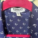 EXPRESS ❤️ “The Portofino Shirt” Anchor Navy Blue & White Sz S EUC CLEARANCE Photo 3
