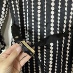 NWOT Kate Spade Pearl drops ruffle high neck long sleeve silk midi belted dress Black Size 4 Photo 4