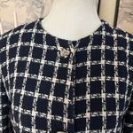 ZARA Tweed Preppy Knot Button Blazer Jacket Size Large Photo 3