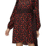 No.21 Dress Womens 6 IT 42 Black Red Lollipop Print Silk Ruffle Long Sleeve Photo 0