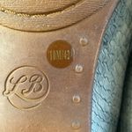 Lucky Brand Baley 2 Snakeskin Leather Bootie 10/42 Grey Olive Chunky Low Heel Photo 7