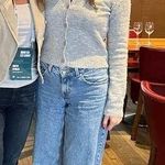 L'Agence L’AGENCE Off-White 100% Cotton Structured Double-Breasted Wayne Jacket Blazer M Photo 12