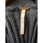 Free People Ribbed Knit Maxi Midi Skirt Sz XL Gray Boho Leg Slit Pull On Photo 5