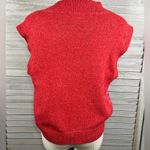 FRESHMAN (1996) Sweater Vest Hearts & Flowers Pattern Red/Pink Photo 2