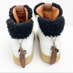 Coach Leather Colorblock High-Top Platform Wedge Shearling Boot Sneakers Size 6 Photo 9