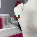 Forever 21 White Sleeveless Top with Cherry Details Photo 1