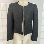 joe's jeans Joe’s black tweed bronze metallic grey hem jacket size medium Photo 0
