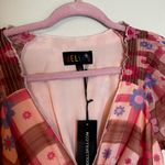 dELiA*s Pink and Brown Floral Plaid Mini Dress Size XS Photo 4