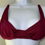 Agua Bendita Bikini Underwire Burgundy Red Top EUC Size S Photo 0