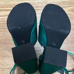 ZARA Square toe Block Heels Platform Floral Sandals Photo 8