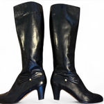 Salvatore Ferragamo  Black Leather Heeled Boots Photo 0