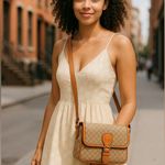 Celine Macadam Coated
Canvas Crossbody Bag Tan Photo 1