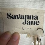Savanna Jane NWT ivory button front short sleeve denim dress size large G4 Photo 1