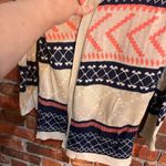 Say What? Say What? womens geometric open front cardigan sweater tan L Photo 1