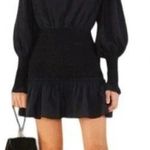 Farm Rio Black Heart Neckline Smocked Detail Mini Dress Size S NWT Photo 0